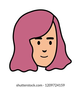 beautiful woman head avatar character