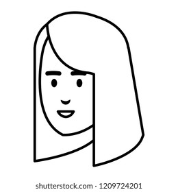 beautiful woman head avatar character