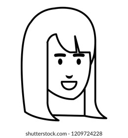beautiful woman head avatar character