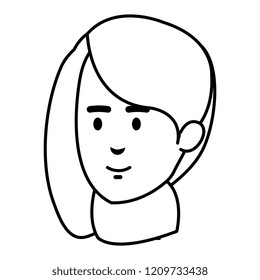 beautiful woman head avatar character