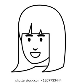 beautiful woman head avatar character