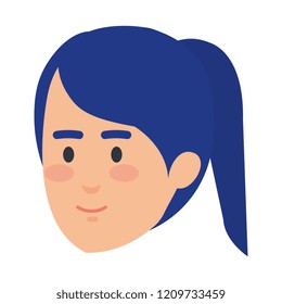 beautiful woman head avatar character