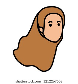 beautiful woman head avatar character