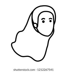 beautiful woman head avatar character