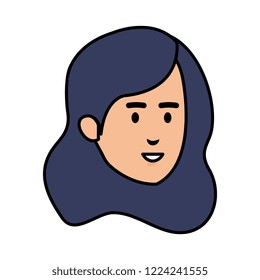beautiful woman head avatar character