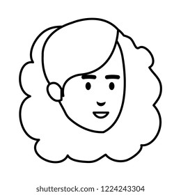 beautiful woman head avatar character