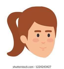 beautiful woman head avatar character