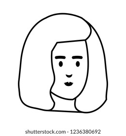 beautiful woman head avatar character