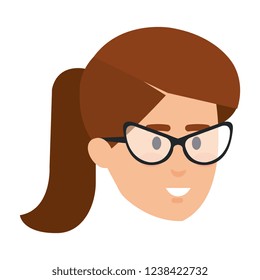 beautiful woman head avatar character