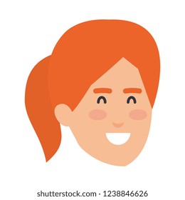 beautiful woman head avatar character