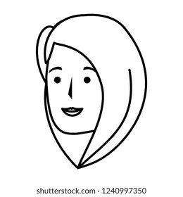 beautiful woman head avatar character