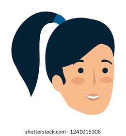 beautiful woman head avatar character