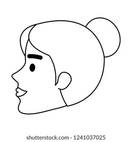 beautiful woman head avatar character