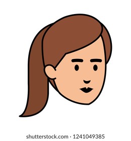 beautiful woman head avatar character