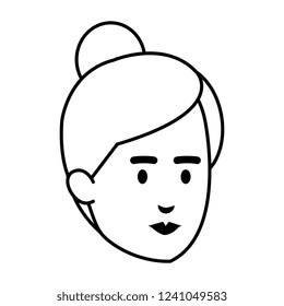 beautiful woman head avatar character