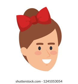 beautiful woman head avatar character