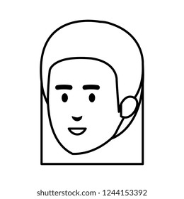 beautiful woman head avatar character