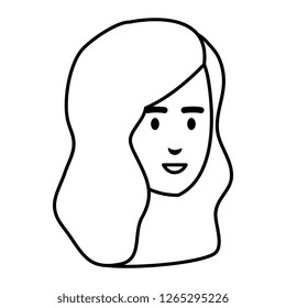 beautiful woman head avatar character