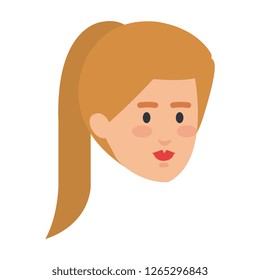 beautiful woman head avatar character