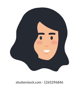 beautiful woman head avatar character