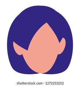 beautiful woman head avatar character