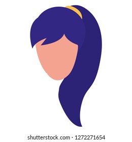 beautiful woman head avatar character