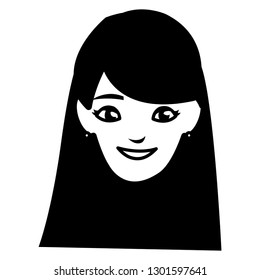beautiful woman head avatar character