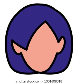 beautiful woman head avatar character