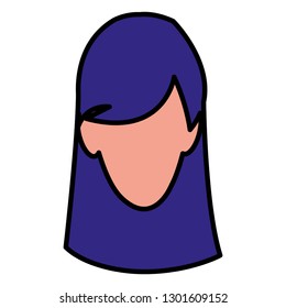 beautiful woman head avatar character
