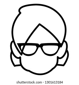 beautiful woman head avatar character