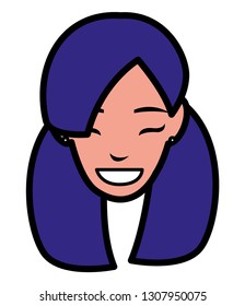 beautiful woman head avatar character