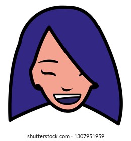 beautiful woman head avatar character