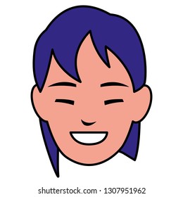 beautiful woman head avatar character