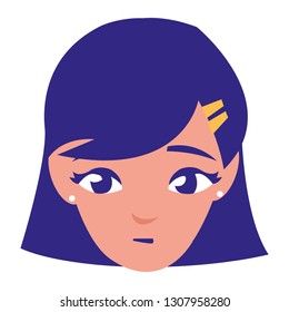 beautiful woman head avatar character