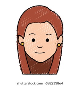 beautiful woman head avatar character