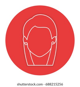 beautiful woman head avatar character