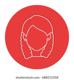 beautiful woman head avatar character