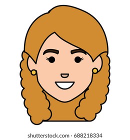 beautiful woman head avatar character