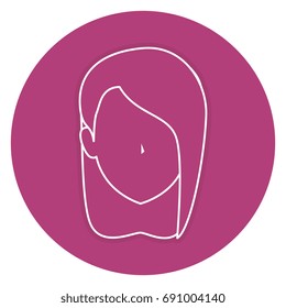 beautiful woman head avatar character