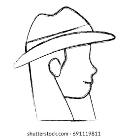 beautiful woman head avatar character