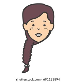 beautiful woman head avatar character