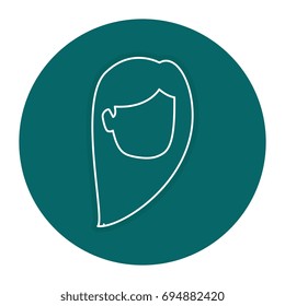beautiful woman head avatar character