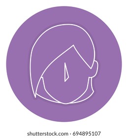 beautiful woman head avatar character