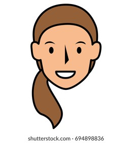 beautiful woman head avatar character