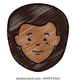 beautiful woman head avatar character