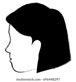 beautiful woman head avatar character