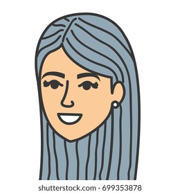 beautiful woman head avatar character