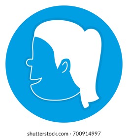 beautiful woman head avatar character