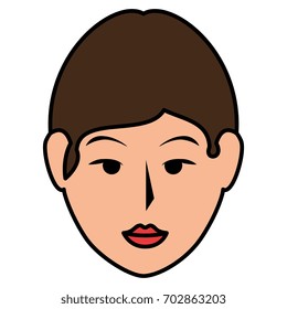 beautiful woman head avatar character