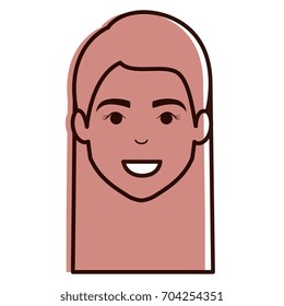 beautiful woman head avatar character
